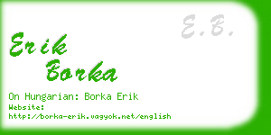 erik borka business card
